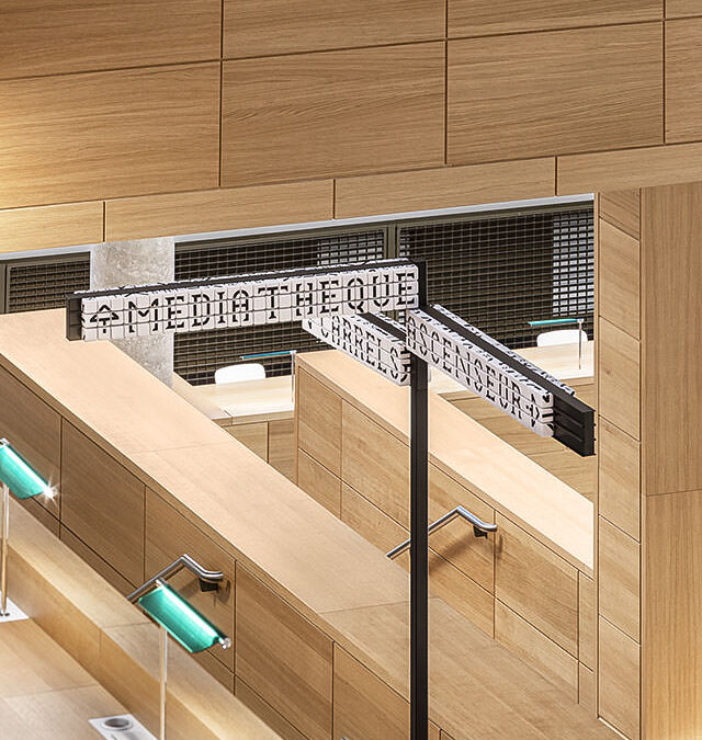 Leitsystem der Nationalbibliothek Luxemburg